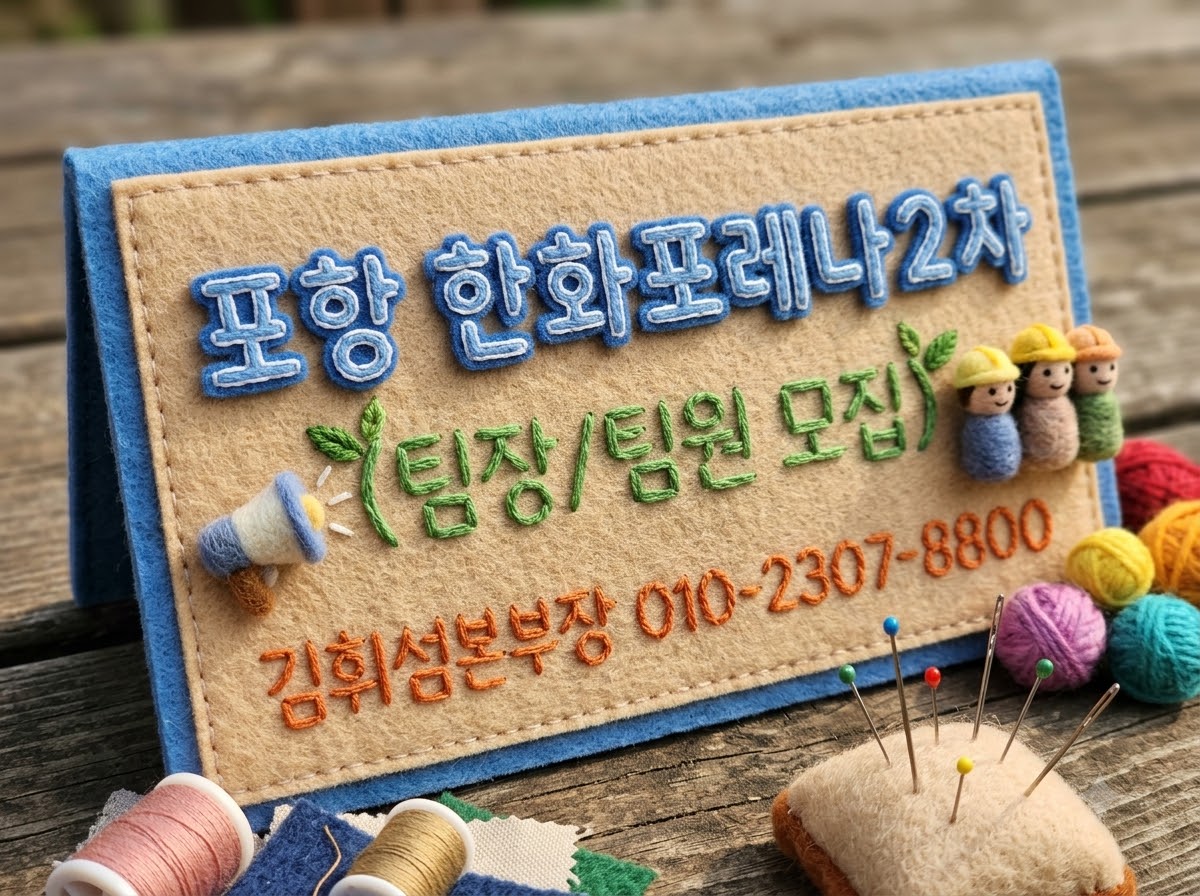 포항 한화포레나2차 팀장 / 팀원 모집 현장 이미지
